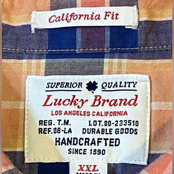Lucky Brand Men’s Short Sleeve Button Down Shirt - Picture 3 of 4